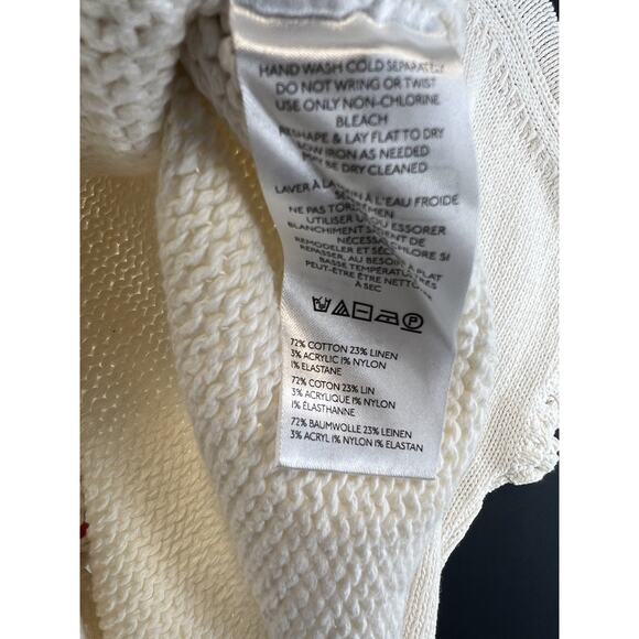 Anthropologie Maeve Short-Sleeve Crew-Neck Tomatoe Sweater Medium Petite - Picture 8 of 8